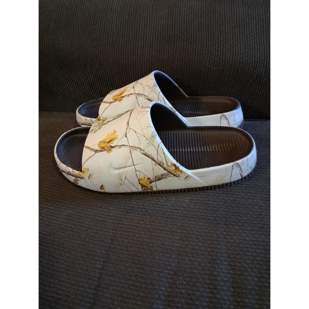 Nike Calm Slide RealTree Edge Camo Brown White Mens 11 M11 W12 FD4116-200
